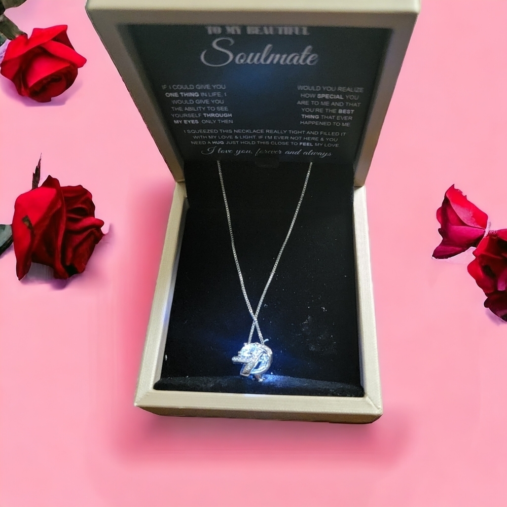 My Soulmate Sterling Silver and CZ Necklace